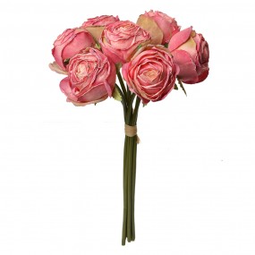 26PL0336P Artificial Flower 34 cm Pink Plastic Roses