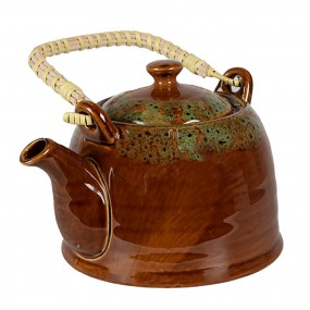 26CETE0139 Teapot with Infuser 750 ml Brown Green Ceramic Tea pot