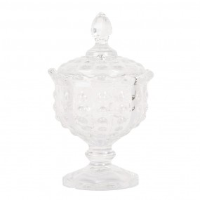 26GL5025 Pot de stockage Ø 9x16 cm Transparent Verre