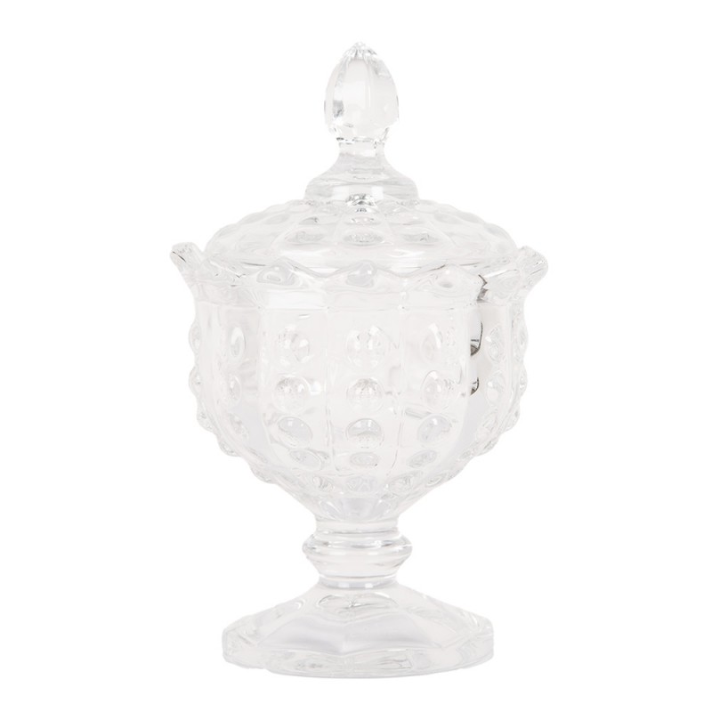 6GL5025 Pot de stockage Ø 9x16 cm Transparent Verre