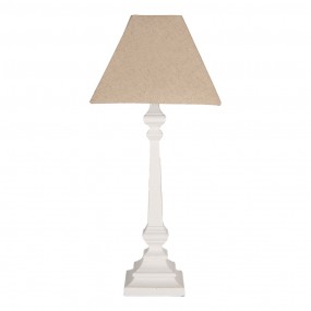 26LMC0106 Lampada da tavolo 28x28x65 cm Bianco Legno  Lampada da scrivania