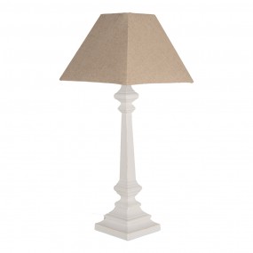 26LMC0106 Lampada da tavolo 28x28x65 cm Bianco Legno  Lampada da scrivania