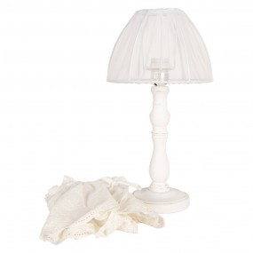 26LMC0107 Tafellamp Ø 23x40 cm Wit Hout Bureaulamp