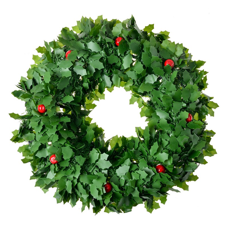 65523 Corona di Natale Ø 40 cm Verde Plastica