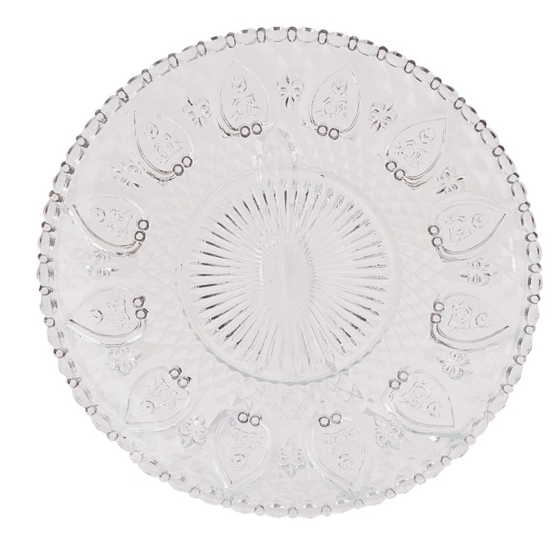 6GL0226 Assiette de dîner Ø 22 cm Verre Rond Assiette de table