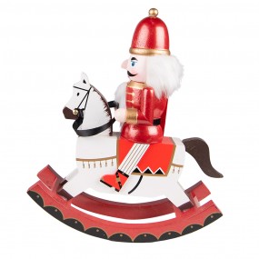 26PR3748 Figur Nussknacker 30 cm Rot Grün Polyresin Weihnachtsdekoration