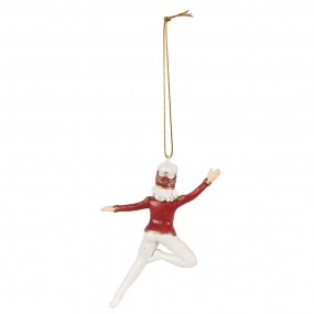 26PR3981 Christmas Ornament Nutcracker 11 cm Red White Polyresin Christmas Tree Decorations