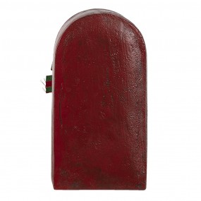 26PR4748 Beeld Brievenbus 8x6x15 cm Rood Polyresin Kerstdecoratie