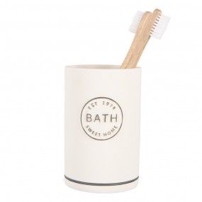 265872 Toothbrush Holder Ø 8x13 cm White Plastic