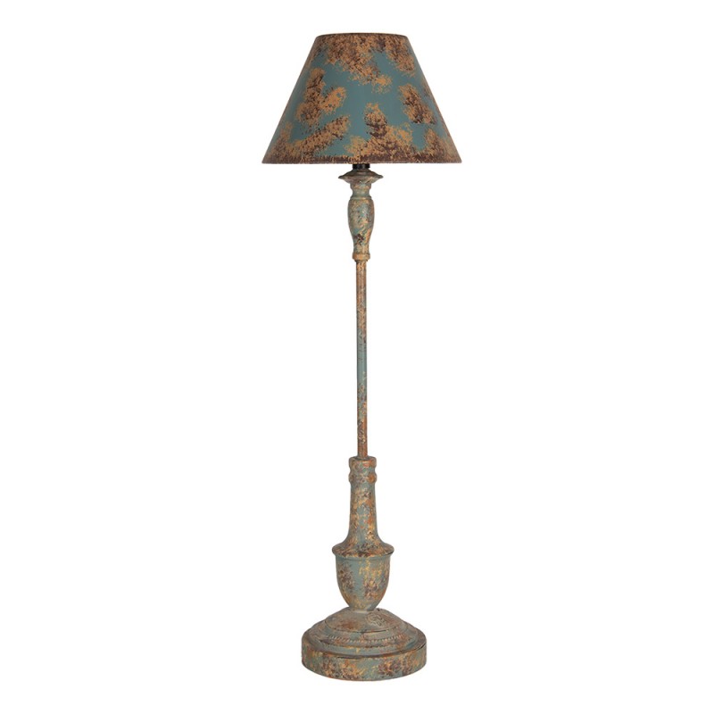 5LMC0042 Lampe de table Ø 22x71 cm Bleu Marron Métal Lampe de bureau