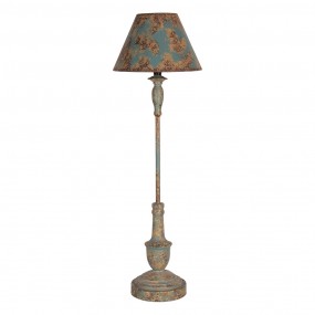 25LMC0042 Tafellamp Ø 22x71 cm Blauw Bruin Metaal Bureaulamp