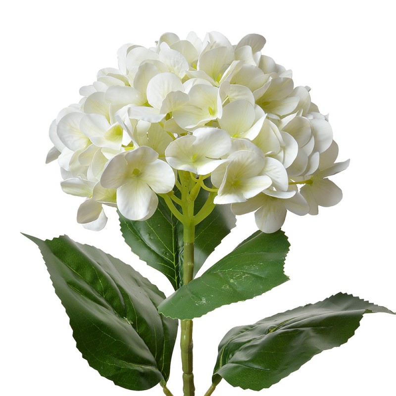 5PL0137BE Fleur artificielle Hortensia 68 cm Beige Plastique