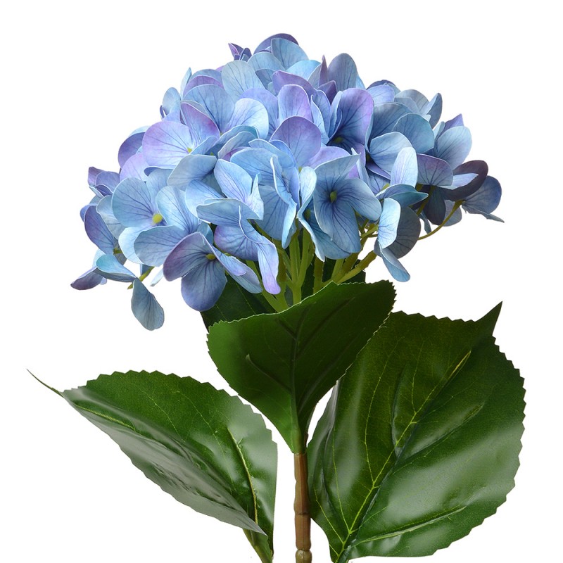 5PL0137BL Fleur artificielle Hortensia 68 cm Bleu Plastique