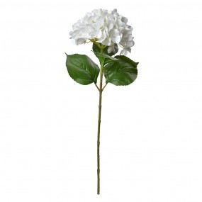 25PL0137W Fleur artificielle Hortensia 68 cm Blanc Plastique