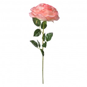 25PL0138P Fleur artificielle Rose 75 cm Rose Plastique