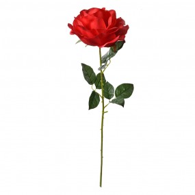 25PL0138R Fleur artificielle Rose 75 cm Rouge Plastique