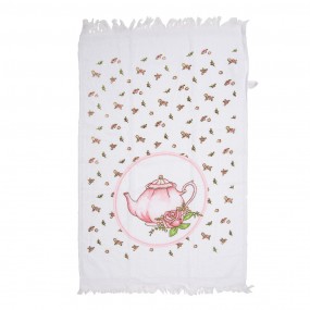 2CT031 Guest Towel 40x66 cm White Cotton Roses