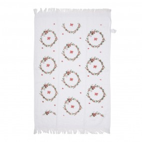 2CTFEB-1 Guest Towel 40x66 cm White Cotton Butterflies