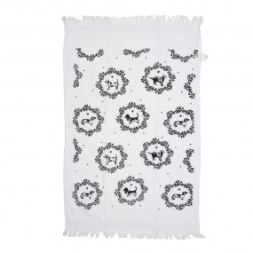 2CTLGD-1 Serviette invité 40x66 cm Blanc Coton Chiens