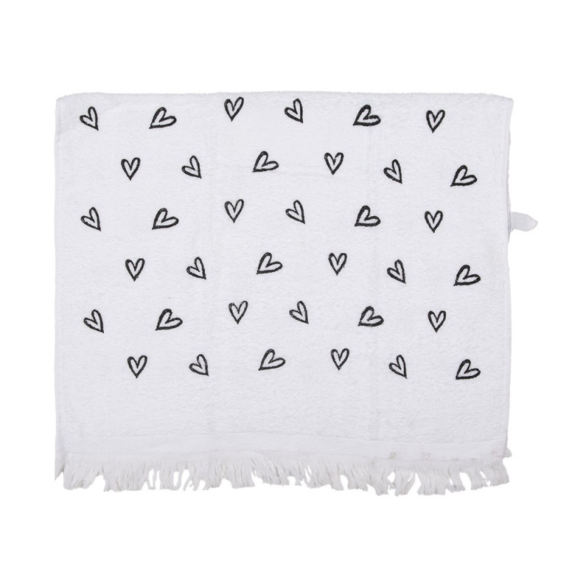 CTLHS Guest Towel 40x66 cm White Cotton Hearts