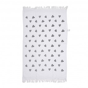 2CTLHS Guest Towel 40x66 cm White Cotton Hearts