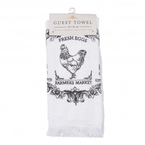 2CTRFL Guest Towel 40x66 cm White Cotton Rooster