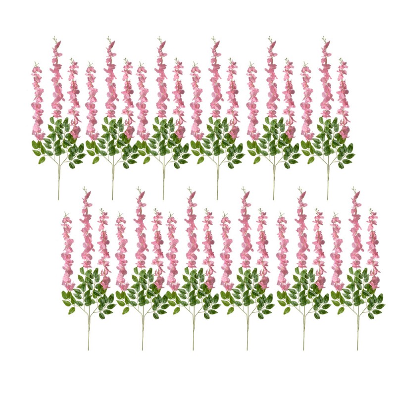 6PL0318P Artificial Flower Set of 12 110 cm Pink Plastic