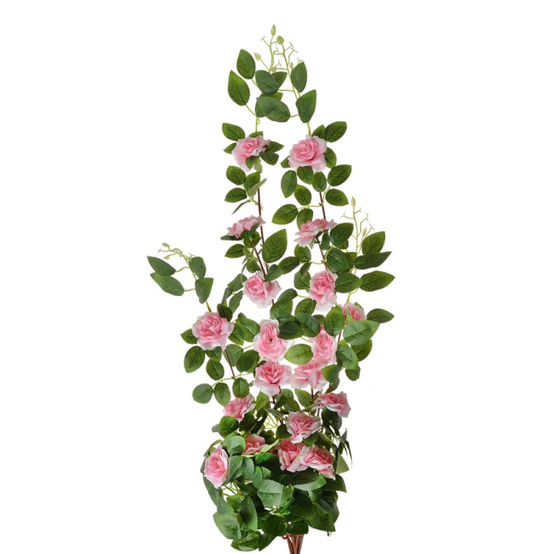 6PL0346P Fleur artificielle 87 cm Rose Vert Plastique