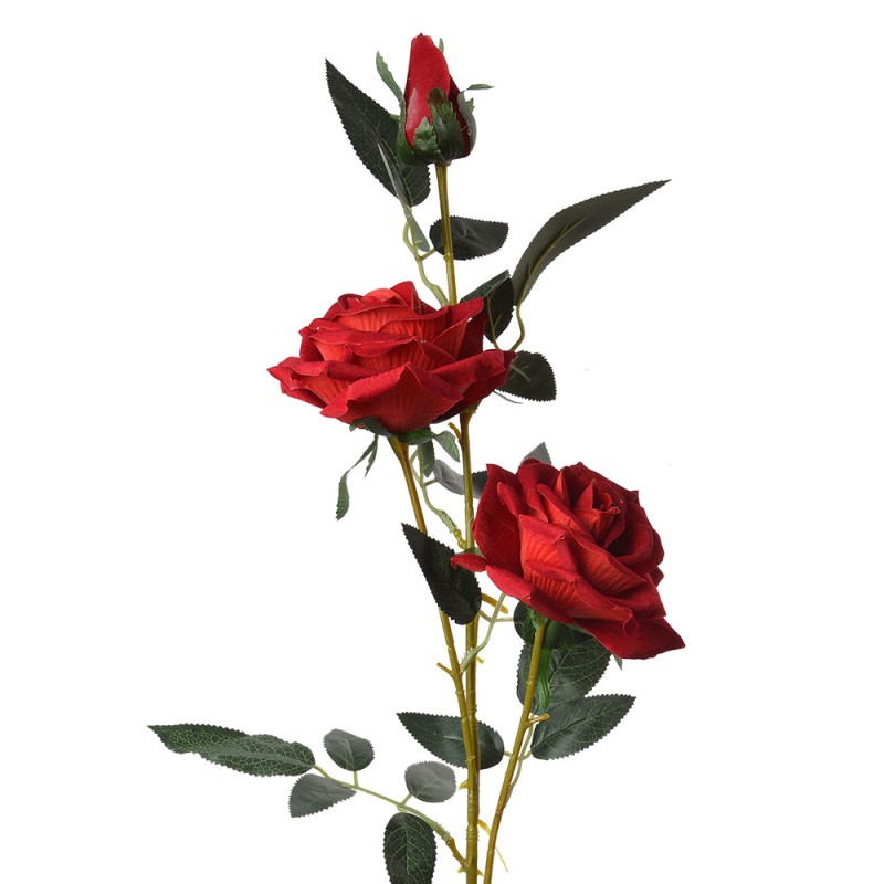 6PL0358 Artificial Flower Rose 94 cm Red Plastic