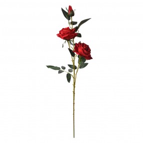 26PL0358 Fleur artificielle Rose 94 cm Rouge Plastique