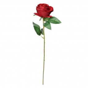 26PL0359BU Fleur artificielle Rose 50 cm Rouge Plastique