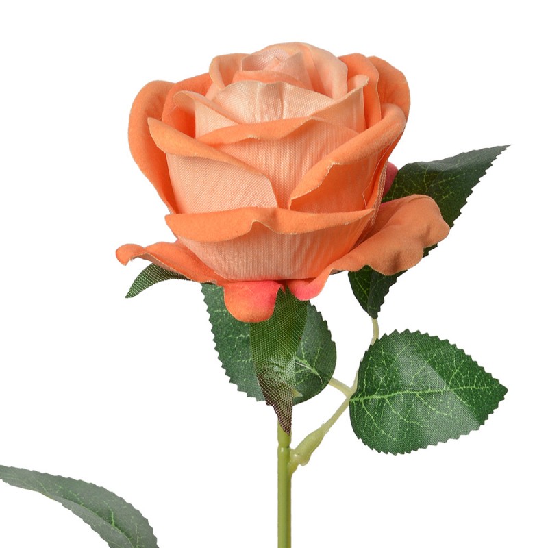 6PL0359O Artificial Flower Rose 50 cm Orange Plastic