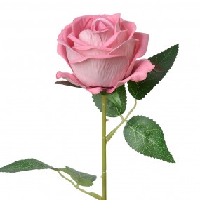 26PL0359P Artificial Flower Rose 50 cm Pink Plastic