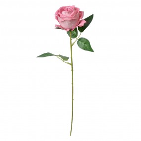 26PL0359P Artificial Flower Rose 50 cm Pink Plastic