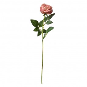 26PL0360 Artificial Flower Rose 62 cm Pink Plastic