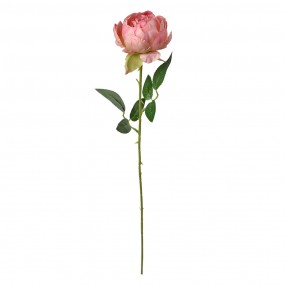 26PL0366P Artificial Flower Rose 62 cm Pink Plastic