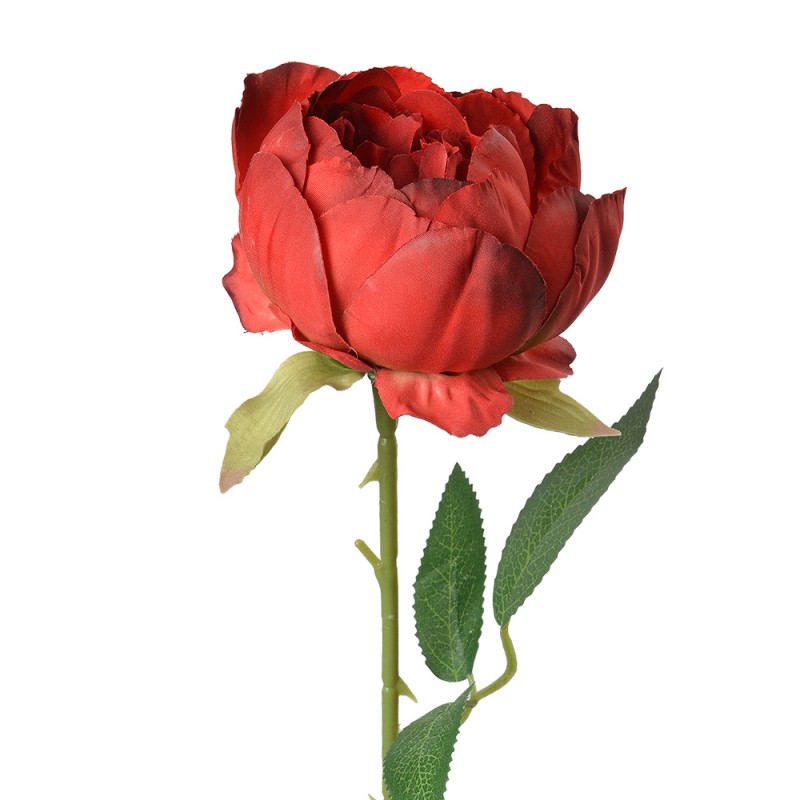 6PL0366R Artificial Flower Rose 62 cm Red Plastic