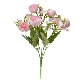 26PL0367 Fleur artificielle 34 cm Rose Plastique