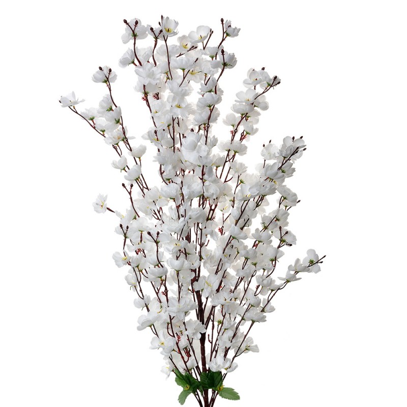 5PL0127W Fleur artificielle 100 cm Blanc Plastique