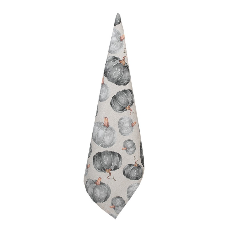 CSP42-2 Tea Towel  50x70 cm Grey Cotton Pumpkin