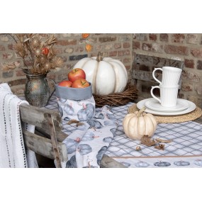 2CSP42-2 Tea Towel  50x70 cm Grey Cotton Pumpkin