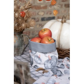 2CSP50 Bread Basket Ø 15x16 cm Grey Cotton Pumpkin