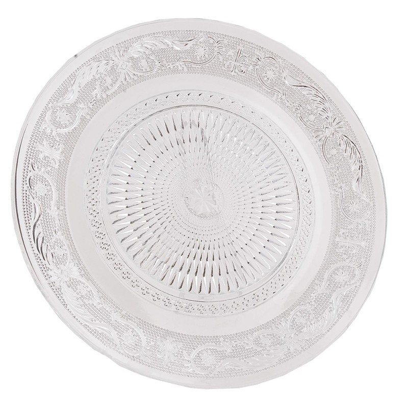 6GL0224 Dinner Plate Ø 25 cm Glass Round Dining Plate