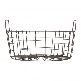 26Y4304 Storage Basket Ø 36x19 cm Brown Iron Basket