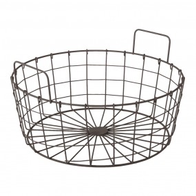 26Y4304 Storage Basket Ø 36x19 cm Brown Iron Basket