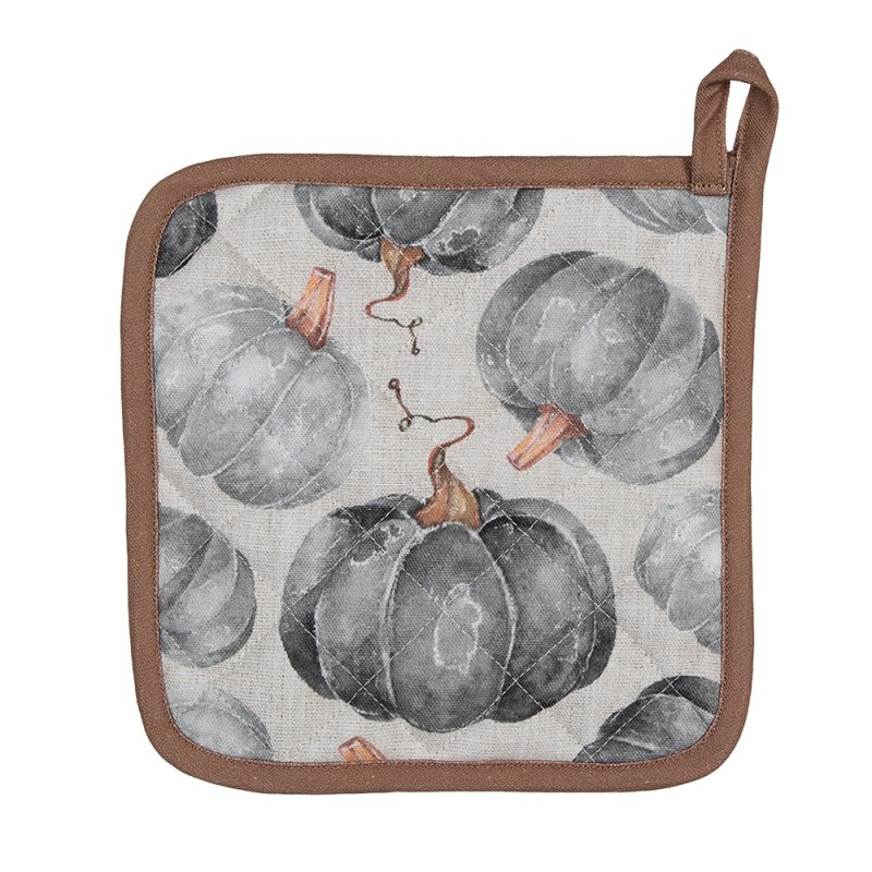 CSP45 Pot Holder 20x20 cm Grey Cotton Pumpkin Square