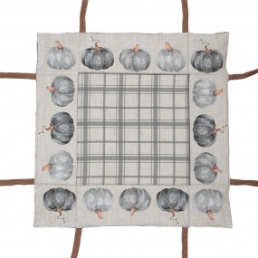 2CSP47 Bread Basket 35x35x8 cm Grey Cotton Pumpkin Square