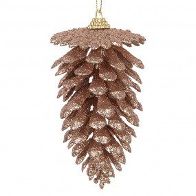 265793 Christmas Ornament Pinecone Ø 7x13 cm Copper colored Plastic