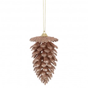 265793 Christmas Ornament Pinecone Ø 7x13 cm Copper colored Plastic