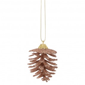 265794 Christmas Ornament Pinecone Ø 5x7 cm Brown Plastic